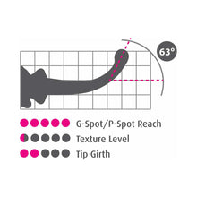 Icicles No. 87 Curved Glass G-Spot Massager With Suction Cup Black