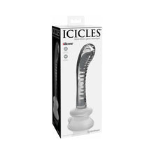 Icicles No. 88 Curved Glass G-Spot Massager With Suction Cup Clear