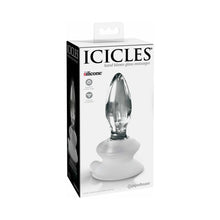Icicles No. 91 Glass Anal Plug With Suction Cup Clear
