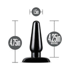Anal Adventures Basic Anal Plug Medium Black