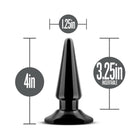 Anal Adventures Basic Vibrating Anal Pleaser Remote-Controlled Plug Black