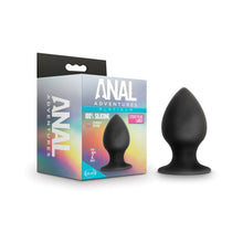 Anal Adventures Platinum Silicone Anal Stout Plug Large Black