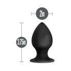 Anal Adventures Platinum Silicone Anal Stout Plug Large Black