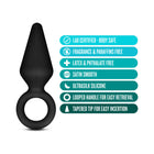 Anal Adventures Platinum Silicone Loop Plug Small Black