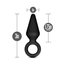 Anal Adventures Platinum Silicone Loop Plug Small Black