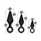 Anal Adventures Platinum Silicone 3-Piece Loop Plug Kit Black