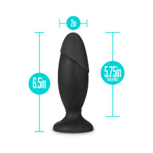 Anal Adventures Platinum Silicone Rocket Plug Black