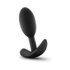 Anal Adventures Platinum Silicone Weighted Vibra Slim Plug Small Black