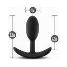 Anal Adventures Platinum Silicone Weighted Vibra Slim Plug Small Black