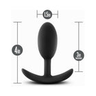 Anal Adventures Platinum Silicone Weighted Vibra Slim Plug Medium Black