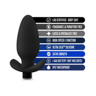 Anal Adventures Platinum Silicone Vibrating Saddle Plug Black