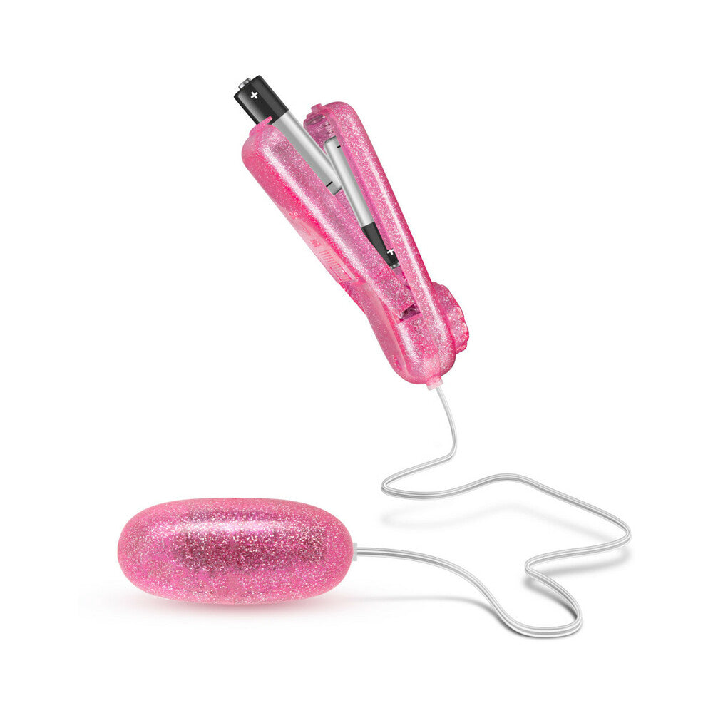 B Yours Glitter Power Bullet Remote-Controlled Egg Vibrator Pink