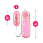 B Yours Glitter Power Bullet Remote-Controlled Egg Vibrator Pink