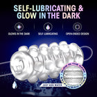 M for Men Soft + Wet Reversible Orb Glow in the Dark Self-Lubricating Stroker Frosted