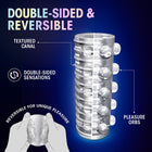 M for Men Soft + Wet Reversible Orb Glow in the Dark Self-Lubricating Stroker Frosted