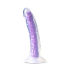 Neo Elite Glow in the Dark Light 7 in. Silicone Dual-Density Dildo Neon Purple