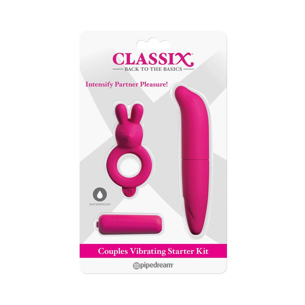 Classix 3-Piece Couples Vibrating Starter Kit Pink