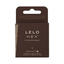 LELO HEX Respect XL Lubricated Latex Condoms 3-Pack