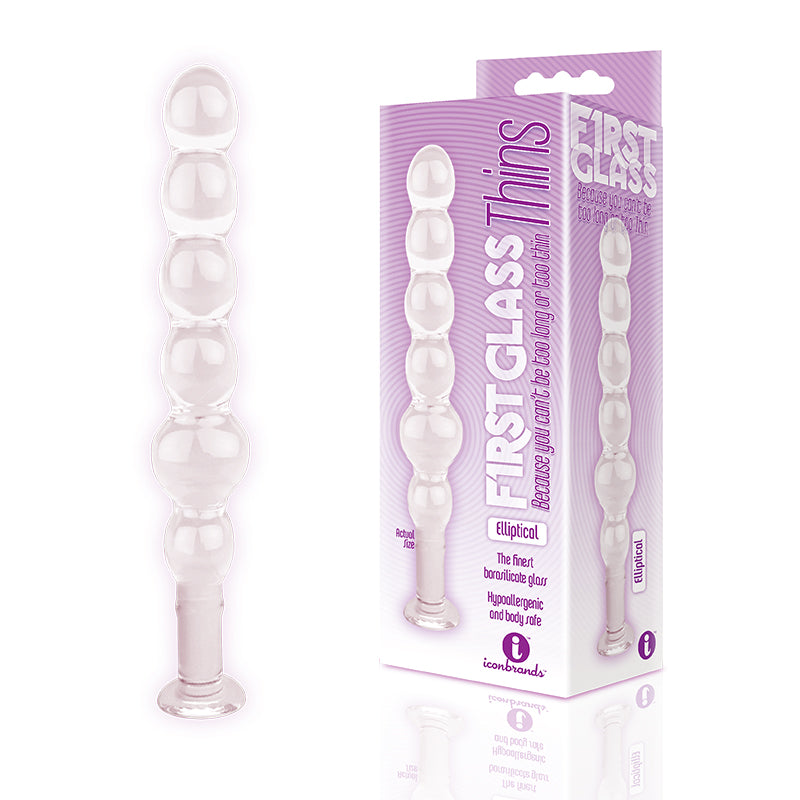 The 9''s Glass Thins Elliptical Glass Plug