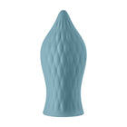 FemmeFunn Versa T Sleeve Textured Silicone Tongue-Shaped Bullet Sheath Light Blue