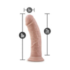Dr. Skin Glide Realistic 8 in. Self-Lubricating Dildo Beige