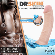 Dr. Skin Glide Realistic 8 in. Self-Lubricating Dildo Beige