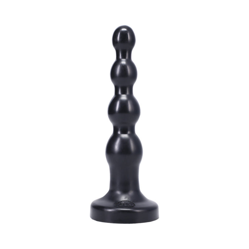 Tantus Ripple Large Beaded Anal Plug Onyx