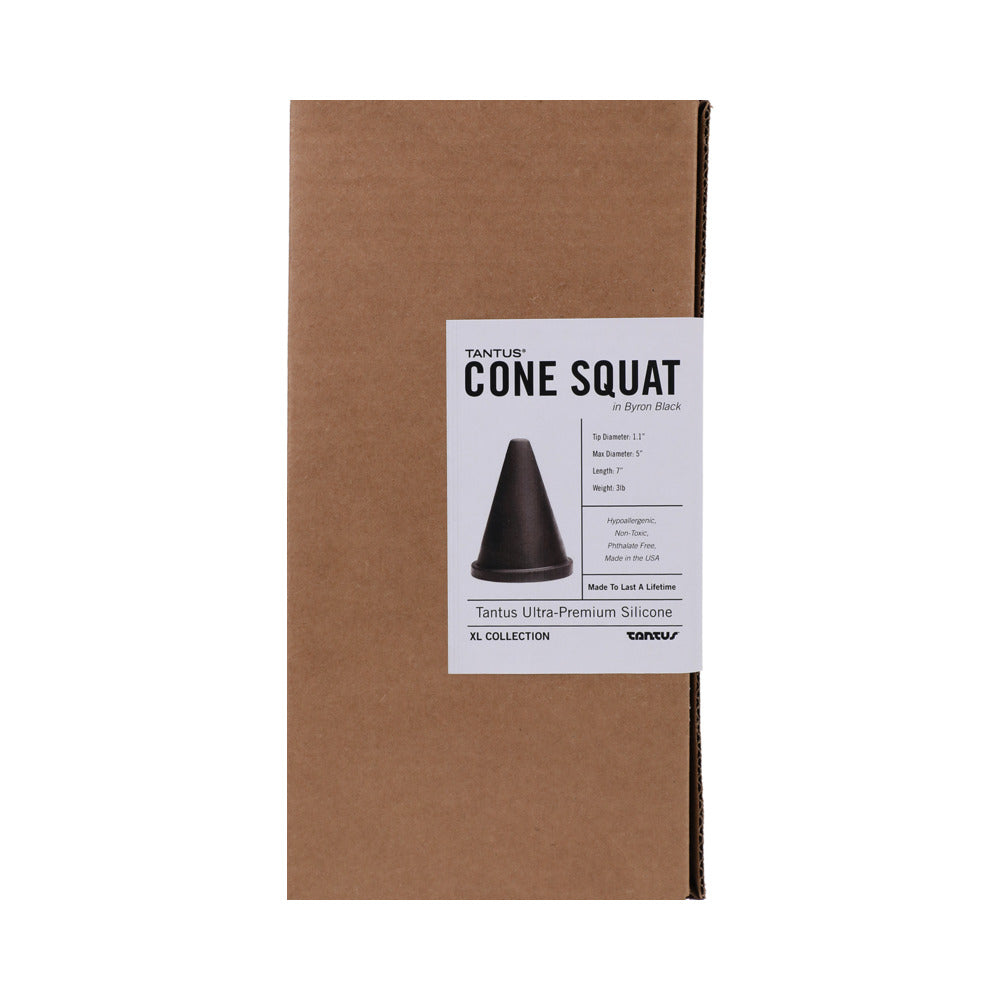 Tantus Cone Squat Dildo Onyx (Box)