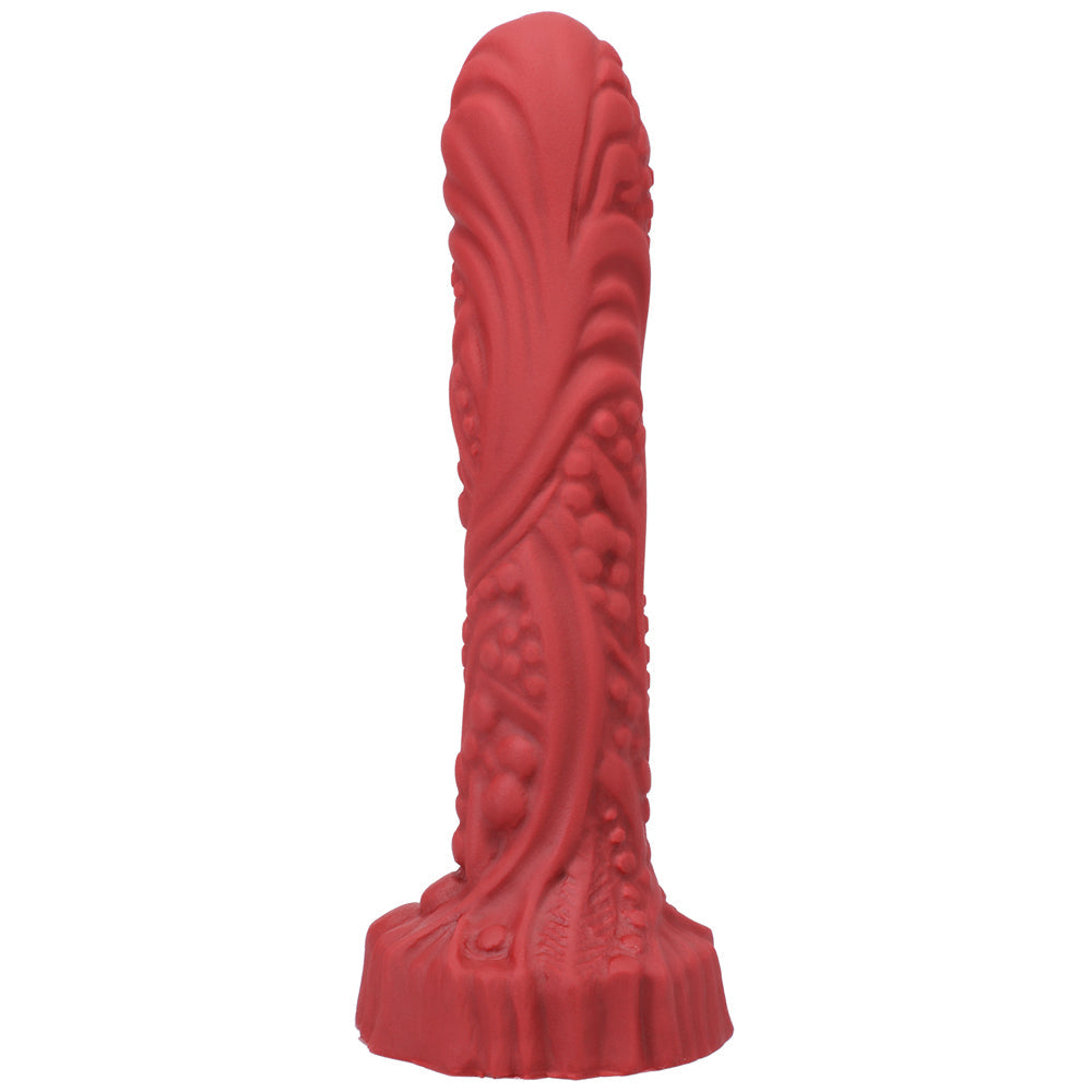 Tantus Groove Textured Dildo Ruby (bag)
