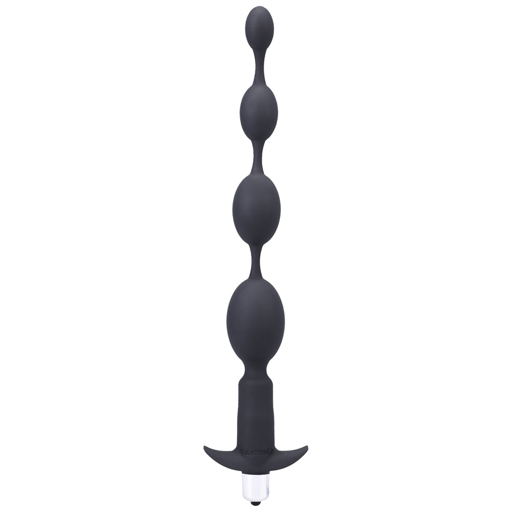Tantus Vibrating Progressive Beads Vibrating Beaded Anal Plug Onyx