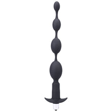 Tantus Vibrating Progressive Beads Vibrating Beaded Anal Plug Onyx