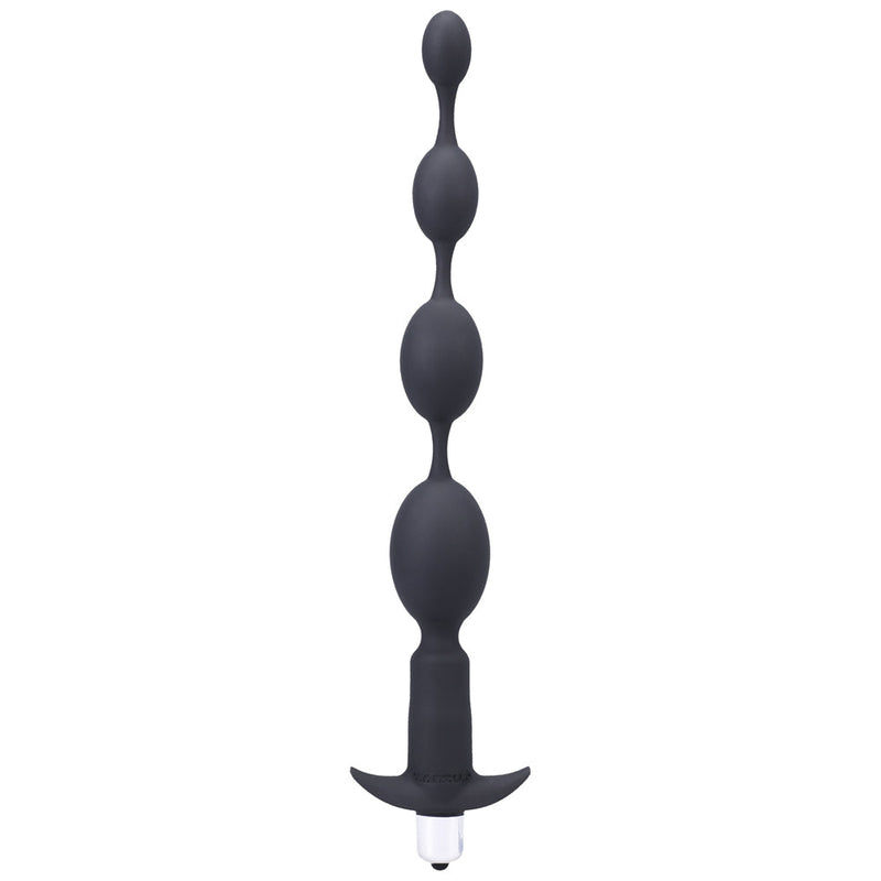 Tantus Vibrating Progressive Beads Vibrating Beaded Anal Plug Onyx