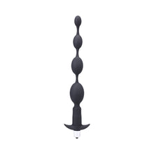 Tantus Vibrating Progressive Beads Vibrating Beaded Anal Plug Onyx