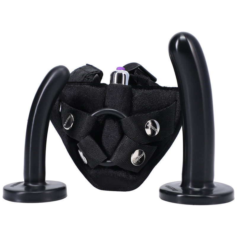 Tantus Bend Over Beginner Strap-On Harness Kit Onyx