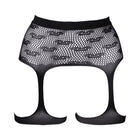 Le Desir Bliss Kiss-Patterned Fishnet Garter belt Black O/S