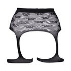 Le Desir Bliss Kiss-Patterned Fishnet Garter belt Black O/S