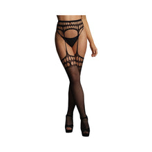 Le Desir Garter belt Stockings With Open Design Black O/S