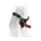 King Cock Plus 6 in. Triple Density Cock Realistic Dildo With Suction Cup Brown