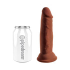 King Cock Plus 6 in. Triple Density Cock Realistic Dildo With Suction Cup Brown