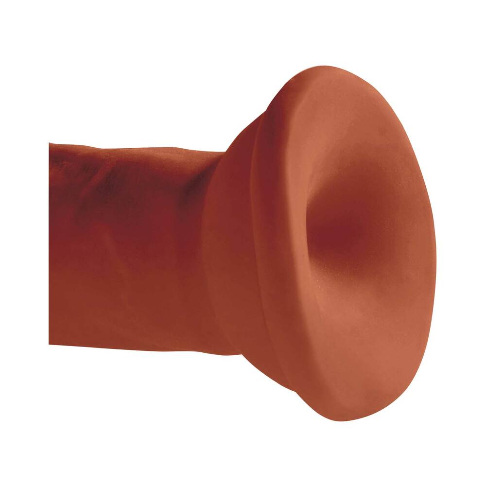 King Cock Plus 6 in. Triple Density Cock Realistic Dildo With Suction Cup Brown
