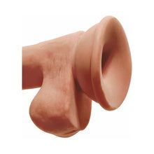 King Cock Plus 6.5 in. Triple Density Cock With Balls Realistic Suction Cup Dildo Tan