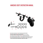 Shots ManCage Model 20 Adjustable 3.5 in. Silicone Chastity Cock Cage Black