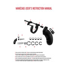 Shots ManCage Model 21 Adjustable 4.5 in. Silicone Chastity Cock Cage Black