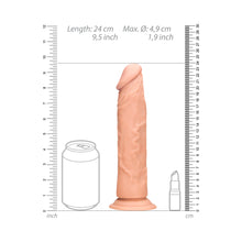 RealRock Realistic 9 in. Dildo With Suction Cup Beige