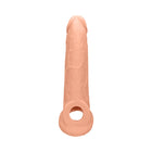 RealRock Realistic 9 in. Penis Sleeve Extender Sling Beige