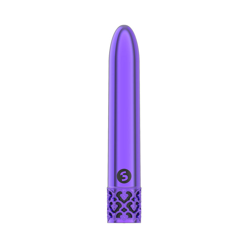 Royal Gems Shiny Rechargeable ABS Bullet Vibrator Purple