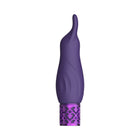 Royal Gems Sparkle Rechargeable Flicking Silicone Bullet Vibrator Purple