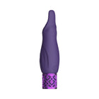 Royal Gems Sparkle Rechargeable Flicking Silicone Bullet Vibrator Purple
