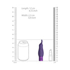 Royal Gems Sparkle Rechargeable Flicking Silicone Bullet Vibrator Purple