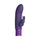 Royal Gems Dazzling Rechargeable Silicone Miniature Rabbit Vibrator Purple